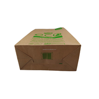 Sacs en papier kraft compostables, imperméables et résistants à l'huile, imprimés en flexographie, pour les déchets alimentaires et pour doublure de poubelle de cuisine ou de bac brun.