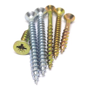 Tornillo de cabeza plana doble pozi Chapado en zinc din 7505, amarillo y blanco - Product Image 6