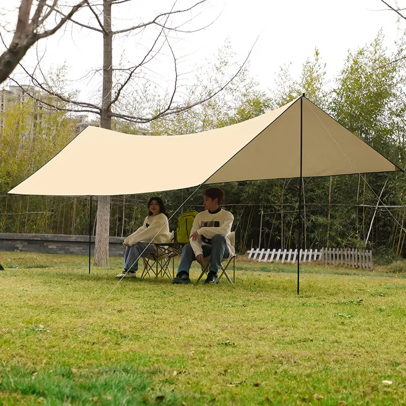 Silver-coated canopy outdoor camping Oxford cloth canopy camping rain-proof and UV-proof awning tent