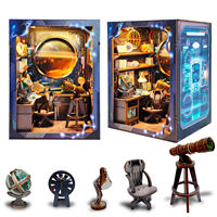 Kit de maison miniature en bois 3D à construire soi-même, insert de bibliothèque, modèle de jouet créatif, cadeau pour adultes