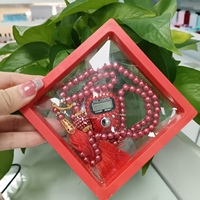 Compteur Numérique Digital de Doigt Tasbih en Verre Fait Main 99 Perles, Chapelet Islamique, Cadeau pour Mariage et Aïd