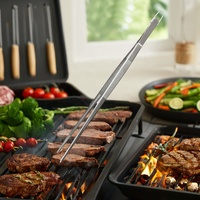 Pince à Épiler Alimentaire en Acier Inoxydable S/S304 de 12 Pouces, Ensemble de Pinces de Cuisine Longues, Sûres pour les Aliments et Lavables au Lave-Vaisselle