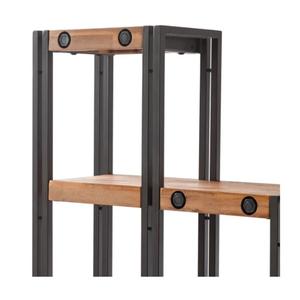 Estantería de escalera de 5 niveles de madera maciza contemporánea con 5 almacenamiento para sala de estar, dormitorio, hogar, oficina, exhibición de muebles - Product Image 2