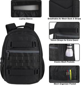 Сверхмощный школьный рюкзак 19-дюймовый рюкзак для скейтборда повседневный рюкзак с ремнями для скейтборда - Product Image 5