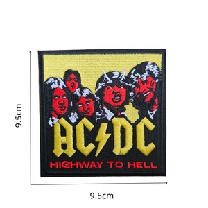 カスタマイズ可能なパンクミュージック刺繍キャンバスバッジ、ヨーロッパ・アメリカンロックバンドスタイル3D、装飾ステッカー、服飾デコレーション用 - Product Image 6