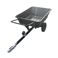 Chariot à benne basculante pour fournitures agricoles de jardin 300 Kgs ATV Tondeuse Tracteur Remorque Brouette à deux roues
