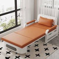 OEYTREE Sofá Cama de Tela Nórdico Moderno Minimalista de Alta Gama Plegable Multifuncional para Sala de Estar de Apartamento Pequeño