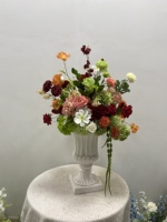Centre de table de mariage en fleurs artificielles de style jardin romantique, design luxueux, haute qualité, durable, pour événements floraux