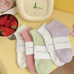 Ankle <b>Socks</b> Women Solid Color Breathable Sweat Absorbent Casual Summer Style Youth Fashionable Light Weight <b>Socks</b> - Product Image 2