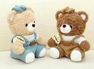 Poupée ours en peluche et <span class=keywords><strong>lapin</strong></span> <span class=keywords><strong>peintre</strong></span> de huit pouces sangle arrière amovible PP coton rempli cadeau d'anniversaire pour enfants avec pince - Product Image 4