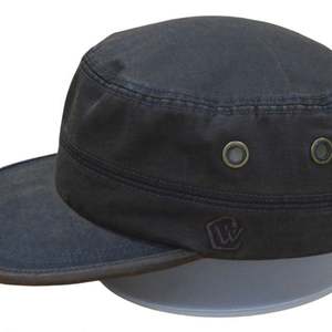 Gorras de lona encerada con revestimiento de PU personalizadas, estilo retro vintage, tipo cadete, de copa plana, para negocios, deportivas, para actividades al aire libre, resistentes, de sarga encerada, étnicas, comunes - Product Image 2