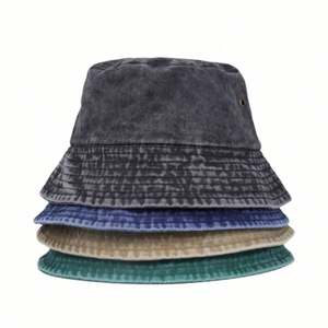 Chapeau Bob Unisexe 100% Coton Printemps/Été pour l'Extérieur, Logo Personnalisé, Style Vieilli, Protection Solaire, Broderie 3D - Product Image 2