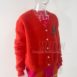 Custom logo Design <b>Cardigan</b> Mohair <b>Sweater</b> Men Furry Knitwear High Quality Knitted Coat Men Button Fuzzy Mohair <b>Cardigan</b> <b>Sweater</b> - Product Image 2