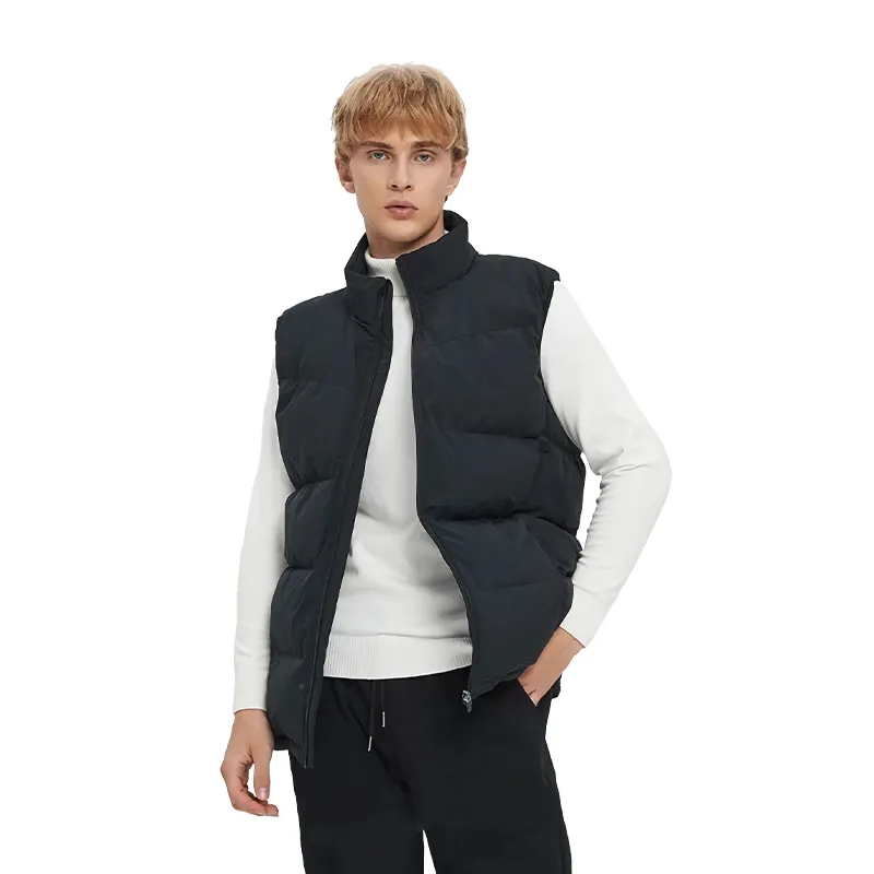 Biểu Tượng Tùy Chỉnh Puffer Vest Bán Buôn Đen Puffer Vest Cho Nam Giới Và Trẻ Em