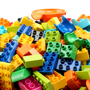 FEELO bloques de construcción clásicos a granel 500g bolsa de bloque para 3 + ladrillos de construcción grandes para niños juguete accesorios de Color aleatorio - Product Image 1