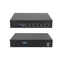 Mini PC, appareil réseau 6 ports RJ45 J4125, supporte un support de rack 1U, AES-NI, pare-feu pfSense