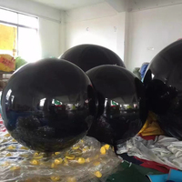 Boule miroir gonflable géante Décoration d'événement Sphère flottante en PVC Ballon miroir pour fête Publicité commerciale Centre commercial
