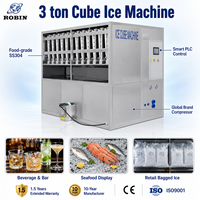 Meilleure vente : Machine à glaçons en acier inoxydable 304, machine à glaçons de 3 tonnes, Chine