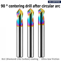 Foret de centrage à 90 degrés en carbure revêtu DLC 50 mm MZF pour perçage central CNC, trou pilote, certifié ISO