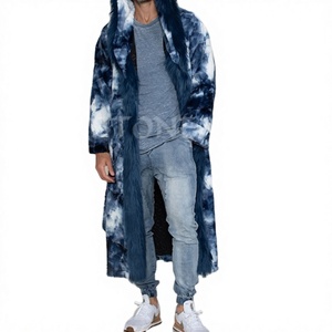 <b>Men</b> Premium Faux <b>Fur</b> <b>Jacket</b> Stylish Long Sleeve Warm Winter Hooded Coat Soft Plush Fashion Outerwear for Casual Daily Use - Product Image 1