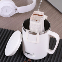 Mug isotherme en acier inoxydable à double paroi de 480 ml, écologique, réutilisable, anti-fuite, portable, avec logo personnalisé