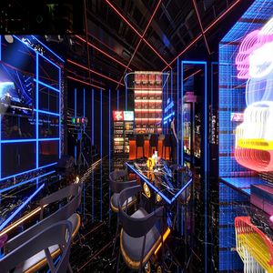 Lounge Bar Night Club Modernes Innendekoration design mit LED-Licht zubehör und Bar möbeln - Product Image 1