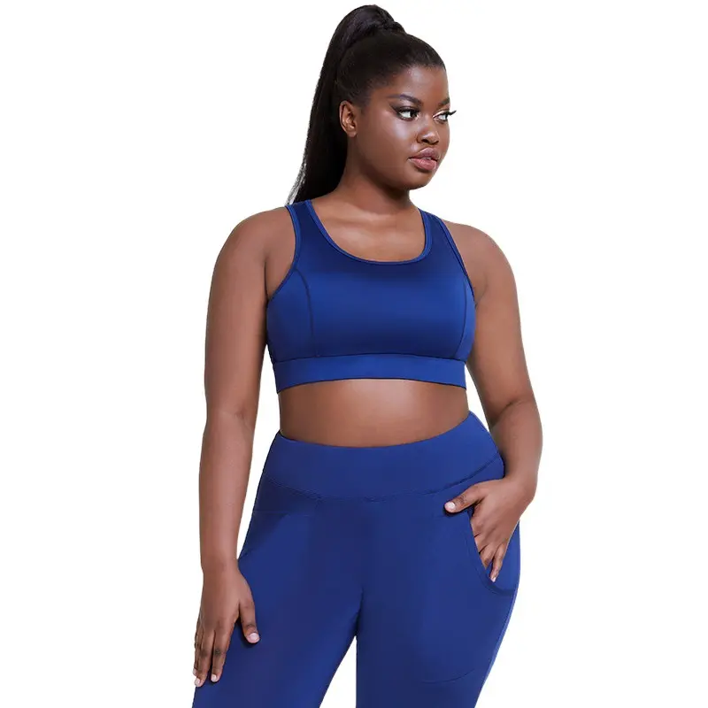 Europe And America L-4XL Plus Size Workout Clothing Sportswear Breathable Shockproof Gym Wear Fitness Yoga Bra For Women