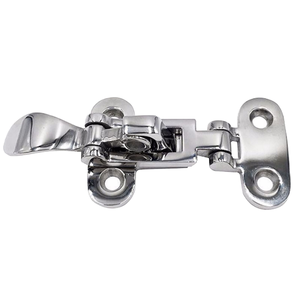 Pince de fixation anti-tintement pour trappe de bateau en acier inoxydable 316 - Loquet de porte de qualité marine poli miroir pour yachts et voiliers - Product Image 1