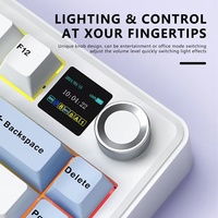 AULA F75 MAX 游戏机械键盘 75% 有线//2.4G 热插拔 RGB 电竞键盘，带 TFT 屏幕，适用于 PC 办公