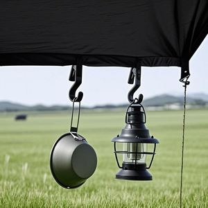 4 Pcs 2 in 1Tent Clips With Hook Portable Non Slip <b>Tarp</b> Awning Clamp Multi Purpose Outdoor Camping Fabric Fixed Clip Accessories - Product Image 3
