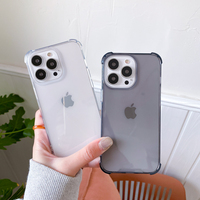 Étui de téléphone portable transparent en TPU antichoc, design luxueux, coque arrière colorée pour 12/13/14/15/16/17 Pro Max