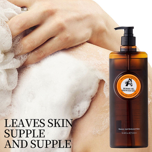 Gel de ducha hidratante, refrescante y suavizante de 500 ml, al por mayor, marca propia, OEM personalizado, con aceite de caballo. - Product Image 3
