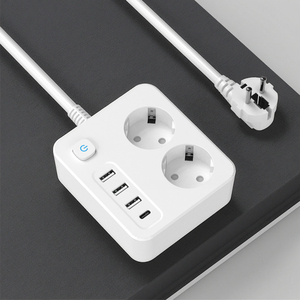 Avrupa standart taşınabilir güç şeridi 16A 4000W Smartphone için 4 USB portu ile çoklu fonksiyonel uzatma soketi - Product Image 2