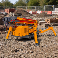 Grue araignée 4T personnalisable avec flèche télescopique à vérin externe, certifiée CE, pour travaux de levage en accès restreint