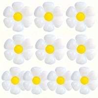Ballon en aluminium Daisy, thème Hawaïen Plumeria, pour fête d'anniversaire, mariage, fête festive, décoration, fournitures Groovy Boho