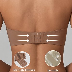 Reggiseno Invisibile <span class=keywords><strong>Senza</strong></span> <span class=keywords><strong>Spalline</strong></span> e <span class=keywords><strong>Senza</strong></span> Ferretto per Uso Quotidiano Femminile, Comodo e Regolabile, <span class=keywords><strong>Push</strong></span>-<span class=keywords><strong>up</strong></span> per Sport - Product Image 2