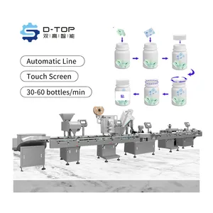 Fully Automatic Tablets Capsules Bottles Counting Capping Packing Machine Line for Hot Sale