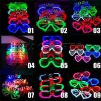 Lunettes de soleil LED lumineuses, lunettes de fête néon, accessoires de cosplay lumineux pour Noël, Halloween, pour adultes et enfants