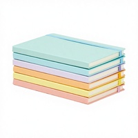Carnet à couverture rigide ligné 70 GSM en cuir PU imprimé, bloc-notes numérique avec porte-stylo, 5,7 x 8,3 pouces A5, multicolore