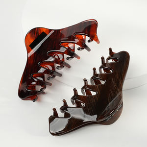 Wjia French Superior clip de ácido acético <span class=keywords><strong>Dark</strong></span> Lady Shark clip Mujer parte posterior de la cabeza media pinza para el cabello accesorios para el cabello - Product Image 3