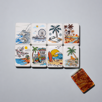 Mahjong américain de luxe artisanal doré, portable, 160 tuiles, coffret cadeau pour collectionneurs modernes