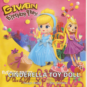 Figura de PVC de la Princesa Cenicienta - Muñeca de Dibujos Animados Económica para Niñas, Alternativa al Adorno de Pastel y Colección de Regalos para Fiestas - Product Image 4