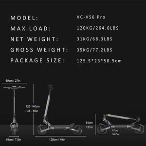 Trottinette Électrique VIPCOO VS6 PRO 52V 20.8Ah, Bimoteur 10 Pouces, Tout-Terrain pour Adultes - Product Image 3