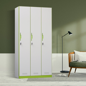 Cheap 3-Door Foldable Metal <b>Locker</b> Cabinet Adjustable Iron Clothes <b>Locker</b> for Outdoor Hotel Gym Swimming Pool School Kitchen Use - Product Image 6