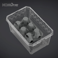 NOMOY PET NF-50 Boîte à œufs en plastique, structure d'escalade, mangeoire et cachette pour la reproduction de blattes Dubia, grillons et blattes rouges