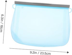 Food Grade Airtight Premium Silicone Fresh Keeping 1000ml Recycled Reusable Snack Sandwich <b>Bag</b> Ziplock Silicone Food Pouch <b>Bag</b> - Product Image 2