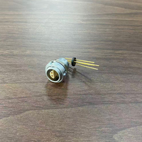 Seri S Soket PCB 4-pin Tipe Elbow Konektor Sirkular Kelas Medis Steker Industri untuk Peralatan Uji Temperatur