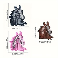 Patchs brodés d'animaux de haute qualité, tissu sergé personnalisé, broderie à repasser, patch brodé de cheval en gros pour cadeaux