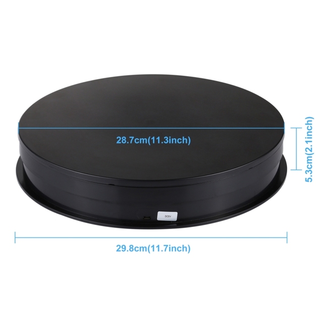 10-20kg Loading PULUZ 30cm USB Electric Rotating Turntable Display Stand, Video Shooting Props Turntable for Photography
