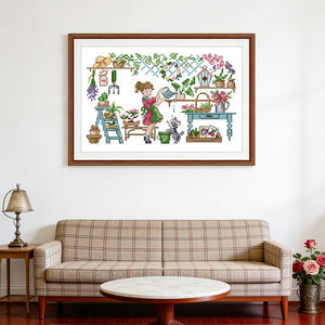 <span class=keywords><strong>Serie</strong></span> de Vitrinas para Kits de Punto de Cruz HD Pattterm Dance, Tela <span class=keywords><strong>Aida</strong></span> Contada Estampada 16/14/11CT, Set de Bordado DIY para Niños - Product Image 3